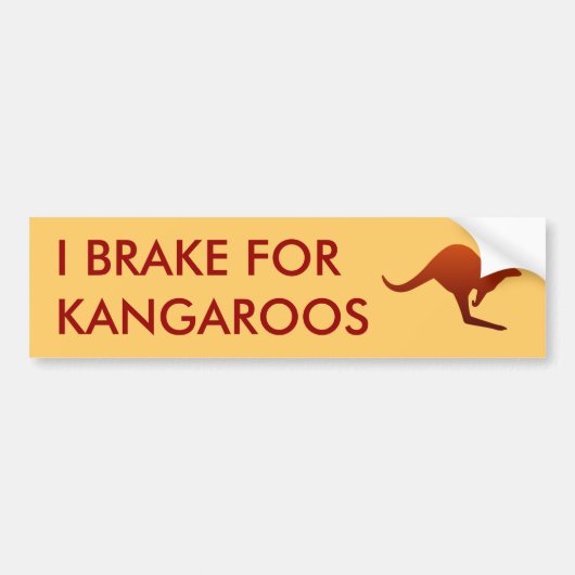 JE FREINS POUR KANGAROOS Bumper Sticker (Devant)