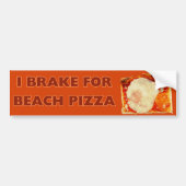 Je Freins Pour Sticker Bumper Pizza Plage (Devant)