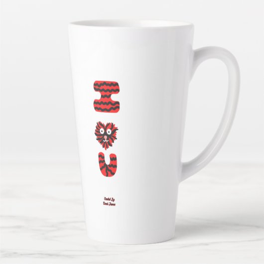 Je Fuzzy U Grosse Mug Latte (Droite)