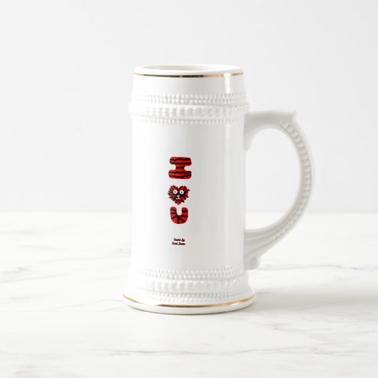Je Fuzzy U Stein Mug (Droite)