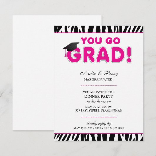 Je gaat Afstudeerders afstudeerfeest Kaart (Voorkant / Achterkant)