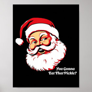 Je gaat dat Ckle grappige kerstman Kerstmis opeten Poster