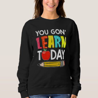 Je Gaat Vandaag Leren Eerste Dag Op School Leraar Trui