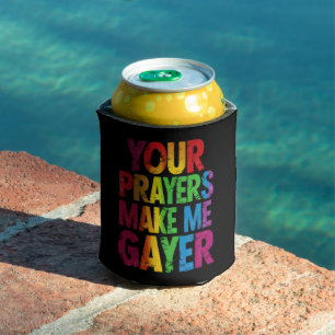 Je gebeden maken me gayer Regenboog Pride Vlag LGB Blikjeskoeler