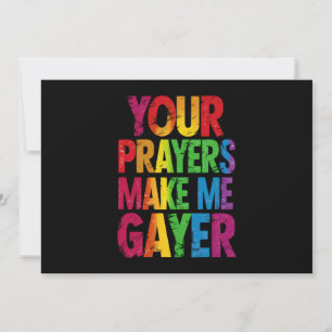 Je gebeden maken me gayer Regenboog Pride Vlag LGB Kaart