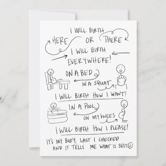 Je geboorte je weg Wenskaart Bedankkaart (Voorkant)