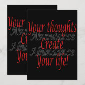 Je gedachten Creëer je leven (Voorkant / Achterkant)