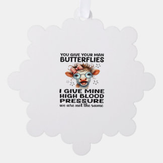 Je geeft je Man vlinders die ik de mijne geef - gr Ornament Kaart