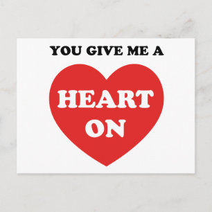 Je geeft me een hart op briefkaart