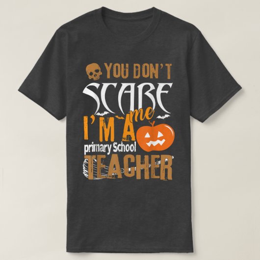 Je geeft me geen lesgeven aan leraar-hal-hal t-shirt (Design voorkant)