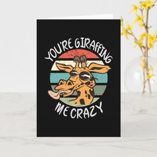 Je geeft me gek. kaart (Gele Bloem)