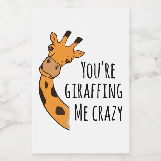 Je geeft me gek. voedselcontainer etiket (Enkel label)