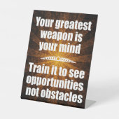 Je geest is je grootste wapen reclamebord met voetstuk (Voorkant)