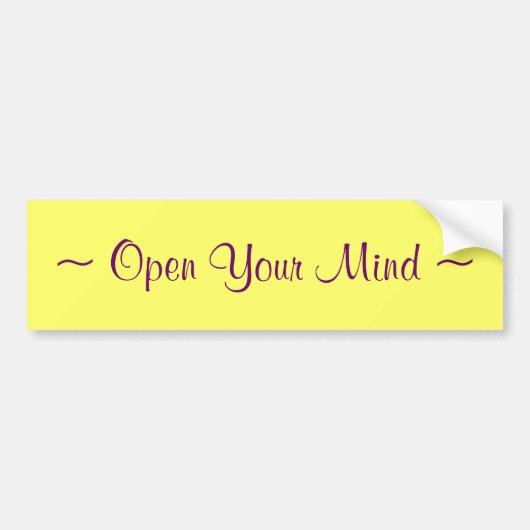 ~ Je geest openen ~ Bumpersticker (Voorkant)
