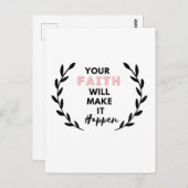 je geloof maakt het mogelijk briefkaart (Voorkant / Achterkant)