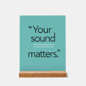 Je geluid is van belang optie 2 acryl bord (Voorkant)