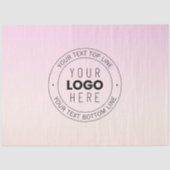 Je geüploade logo | bewerkbare cirkeltekst tissuepapier (Voorkant)