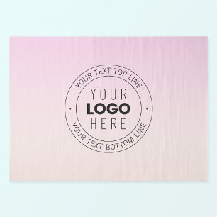 Je geüploade logo bewerkbare cirkeltekst tissuepapier