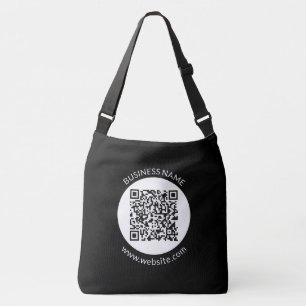 Je geüploade QR-code   Bewerkbare tekst en kleuren Crossbody Tas