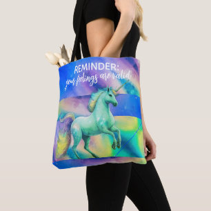 Je Gevoelens Zijn Geldig Zeemeermin Tie Dye Eenhoo Draagtas