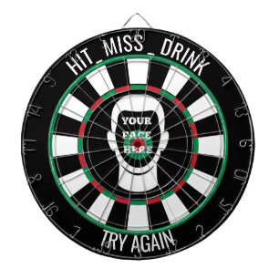 Je Gezicht Hier Dartbord Grappig Drank Dartbord