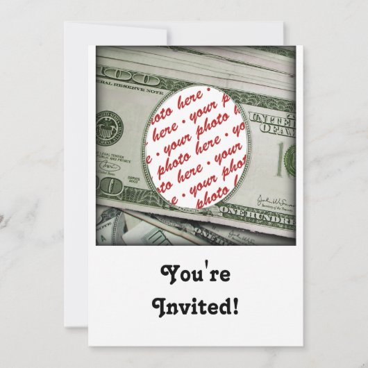 Je gezicht op de rekening van 100 dollar! Add-A-fo Kaart (Voorkant)