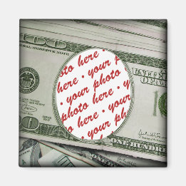 Je gezicht op de rekening van 100 dollar! Add-A-fo Magneet