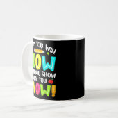 Je gloeit Funny Test Testing Day Teacher Kinder Koffiemok (Voorkant links)