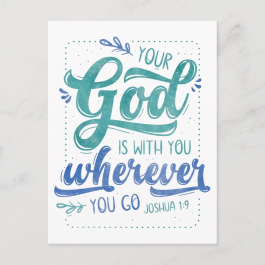 Je God is bij je Briefkaart. Briefkaart (Voorkant)