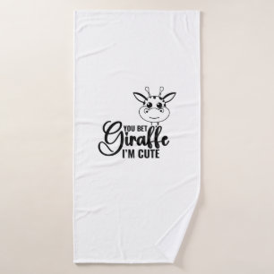 Je gokt Giraffe ik ben Schattige, grappig Baby, ba Badhanddoek