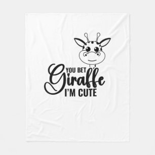 Je gokt Giraffe ik ben Schattige, grappig Baby, ba Fleece Deken