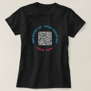 Je Grappige QR Code T-Shirt Voorbeeld Voeg Aangepa