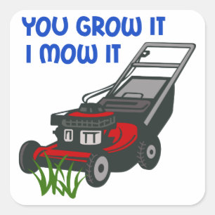 Je groeit het vierkante sticker
