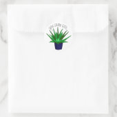 Je groeit meisje | Funny Plant Pun Ronde Sticker (Tas)