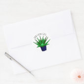 Je groeit meisje | Funny Plant Pun Ronde Sticker (Envelop)