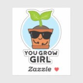 Je groeit schamele Plant Sticker (Vel)