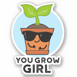 Je groeit schamele Plant Sticker