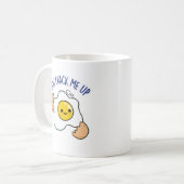 Je haalt me op Funny Egg Pun Koffiemok (Voorkant links)