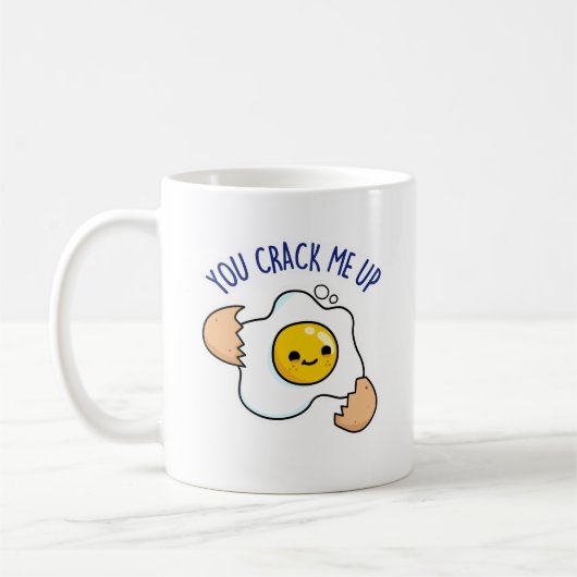 Je haalt me op Funny Egg Pun Koffiemok (Links)