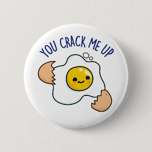 Je haalt me op Funny Egg Pun Ronde Button 5,7 Cm