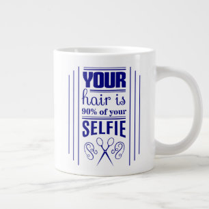 Je haar is 90% van je selfie extra grote beker