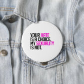 Je haat is een keuze ronde button 4,0 cm (In situ)