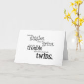 *** JE HAD EEN TWEELING *** DUBBELE LIEFDE / PLEZI KAART (Gele Bloem)