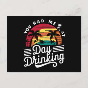 Je had me bij drankjes op een dag Funny Retro Stra Briefkaart