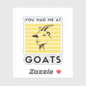Je had me bij geiten sticker (Vel)