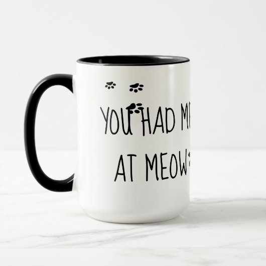 Je had me bij Meow. Mok (Links)