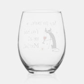 Je had me bij Merlot Funny Wine Pun Wijnglas Zonder Voet (Achterkant)