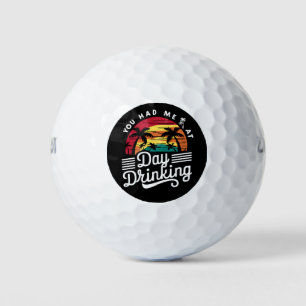Je had me bij overdag drinken Funny Retro Beach Golfballen