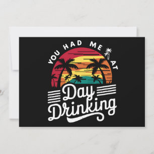 Je had me bij overdag drinken Funny Retro Beach  Kaart
