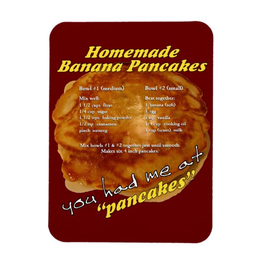 Je had me bij "pannenkoeken" - Recept Magnet Magneet (Verticaal)